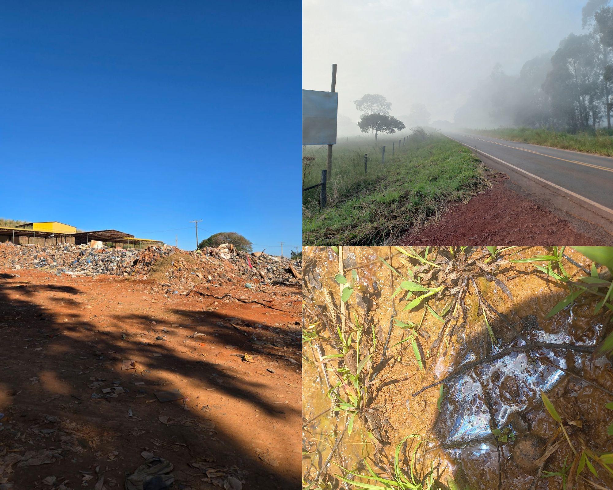 Moradores denunciam fumaça, possível contaminação da água e prejuízos à pecuária.