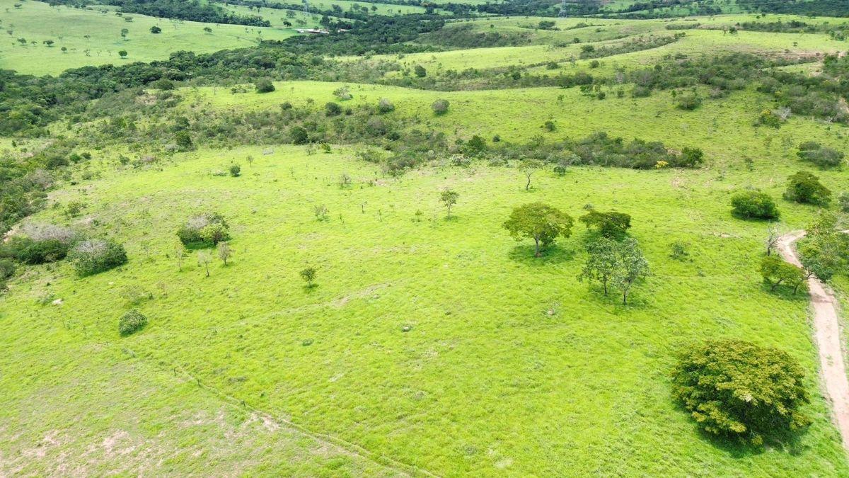 Imagem aérea de área rural na Cidade Ocidental-GO.